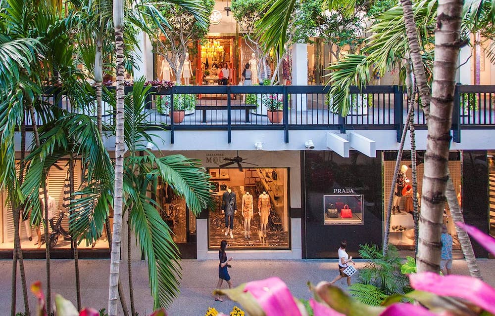 A view of the Bal Harbour shops