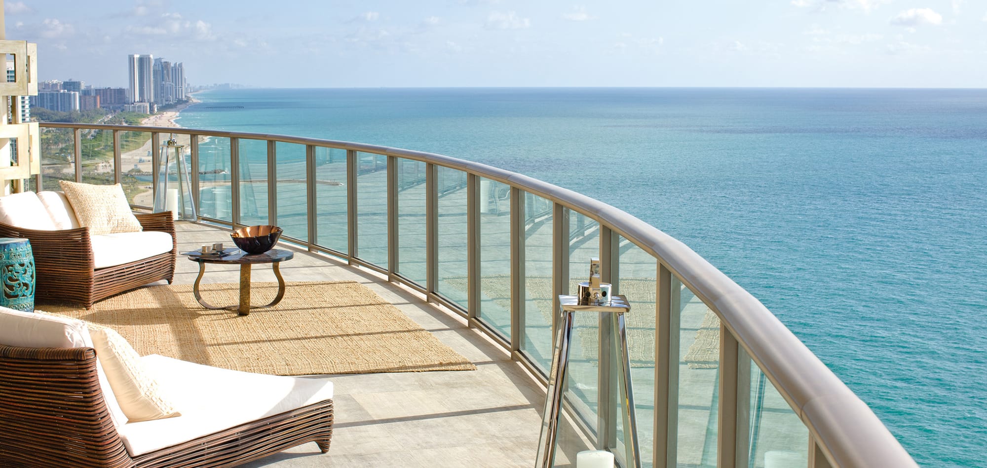 A deck overlooking ocean
