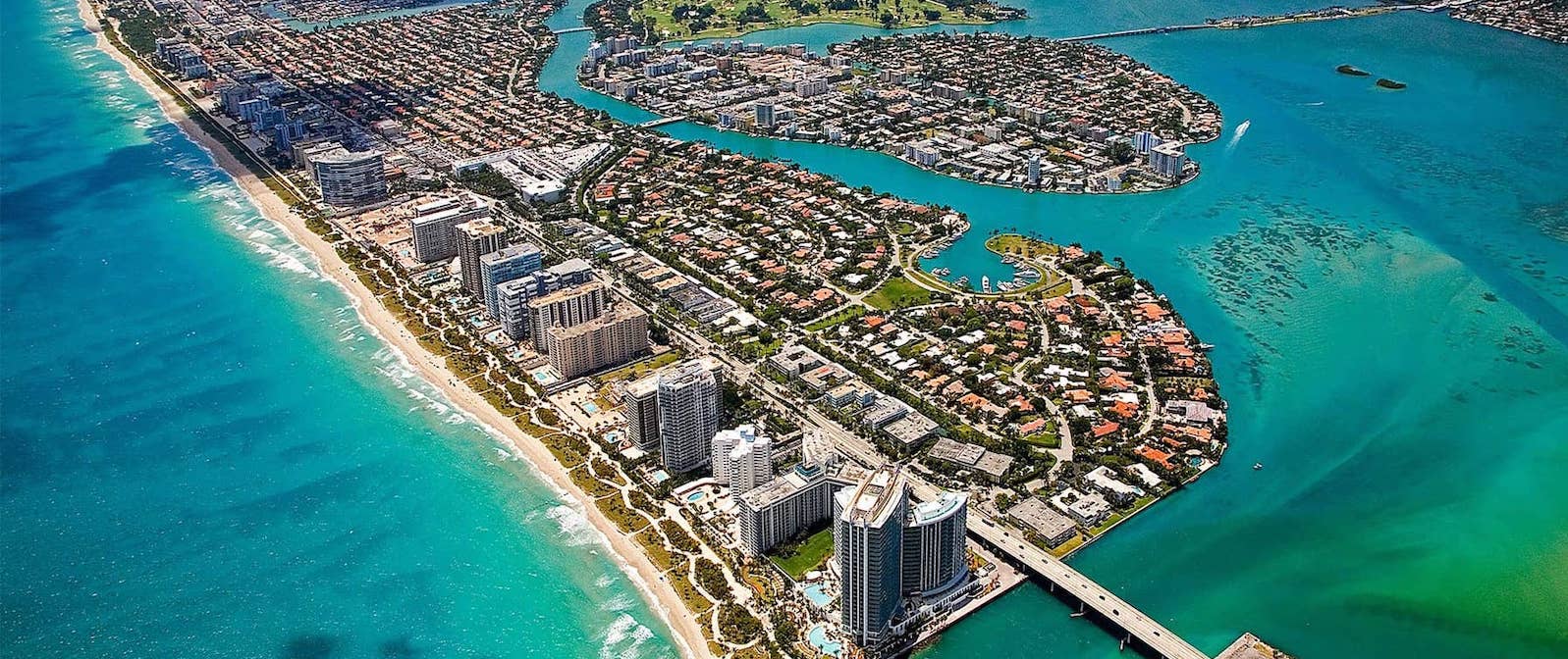 An aerial view of Bal Harbour